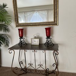 Marble Console Table And Mirror 