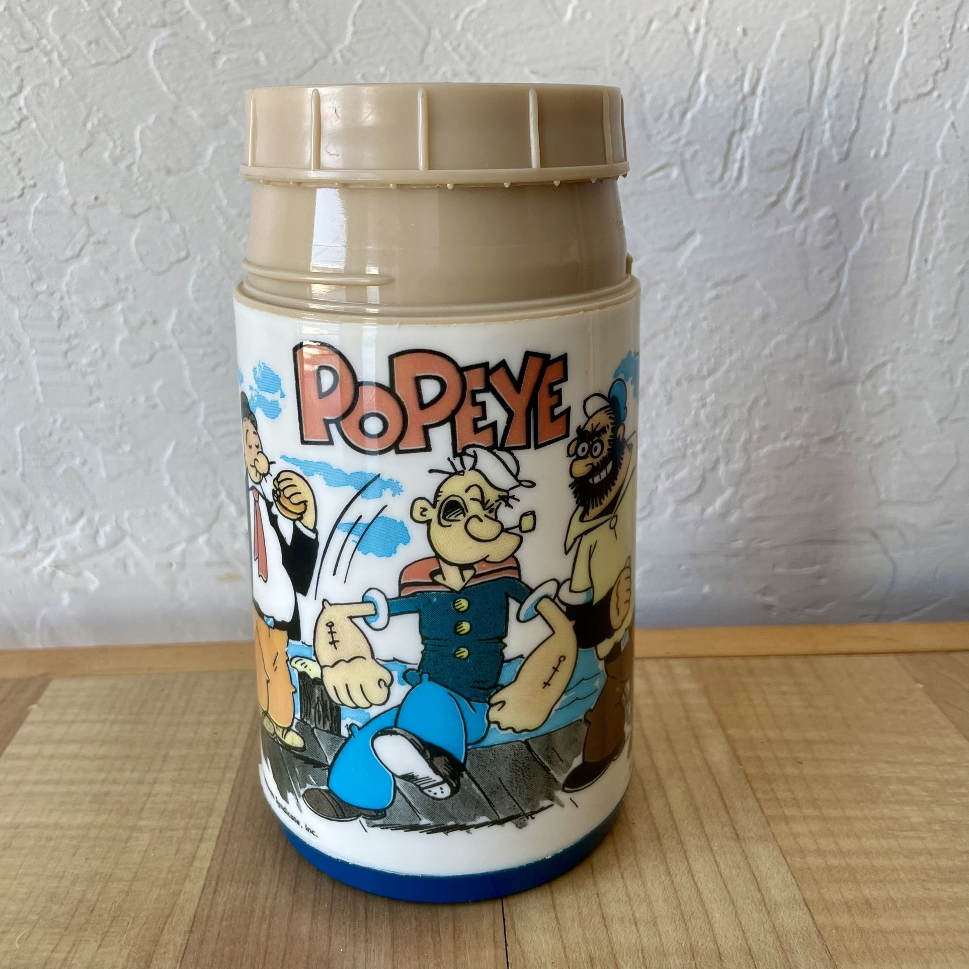 Vintage 1979 Aladdin Popeye Lunchbox Thermos - No Cap