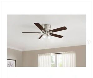Hampton Bay Clarkston II 44 in. LED Indoor Brushed Nickel Ceiling Fan - New