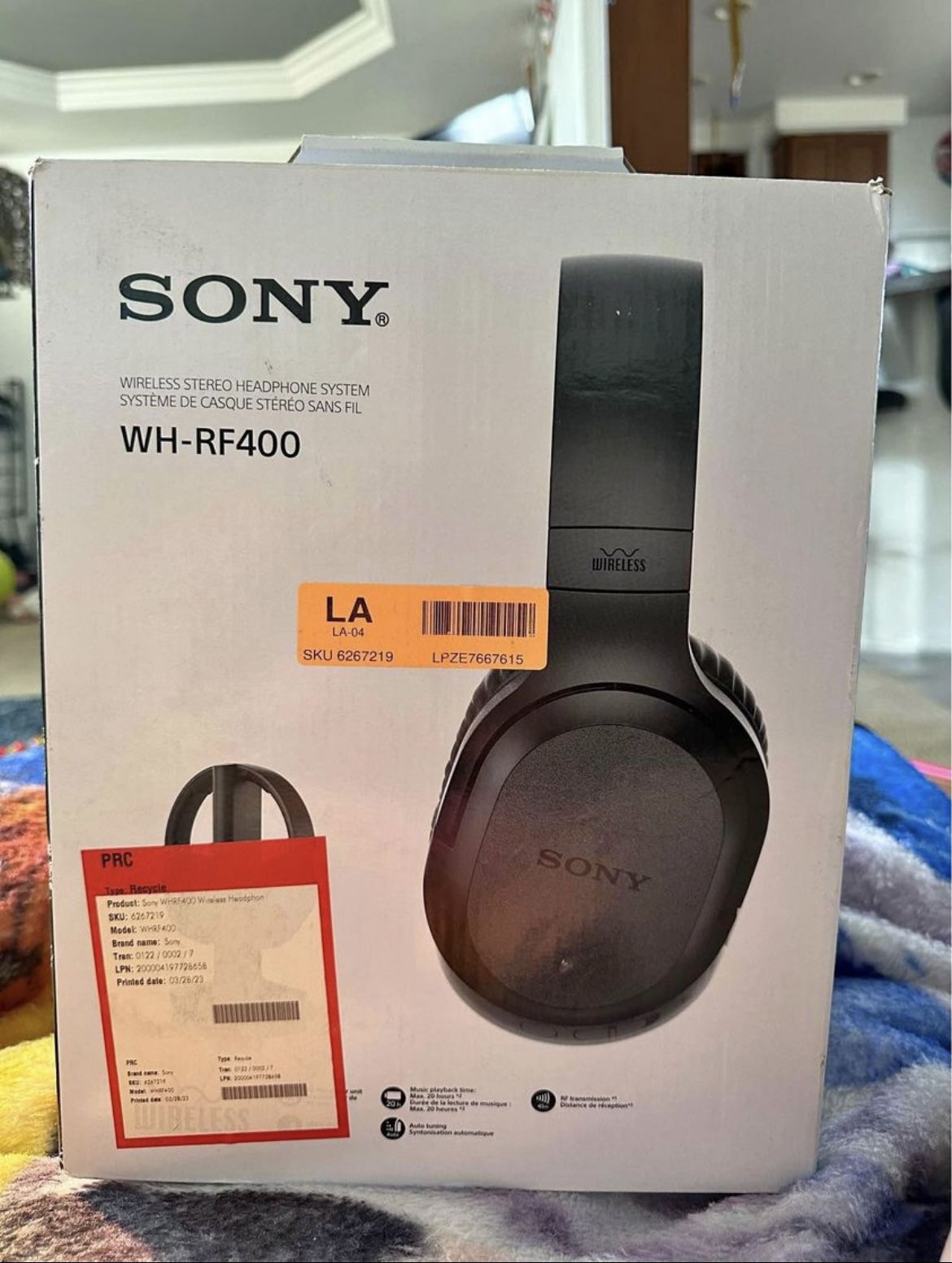 Sony Wireless Stereo Headphone System WH-RF400
