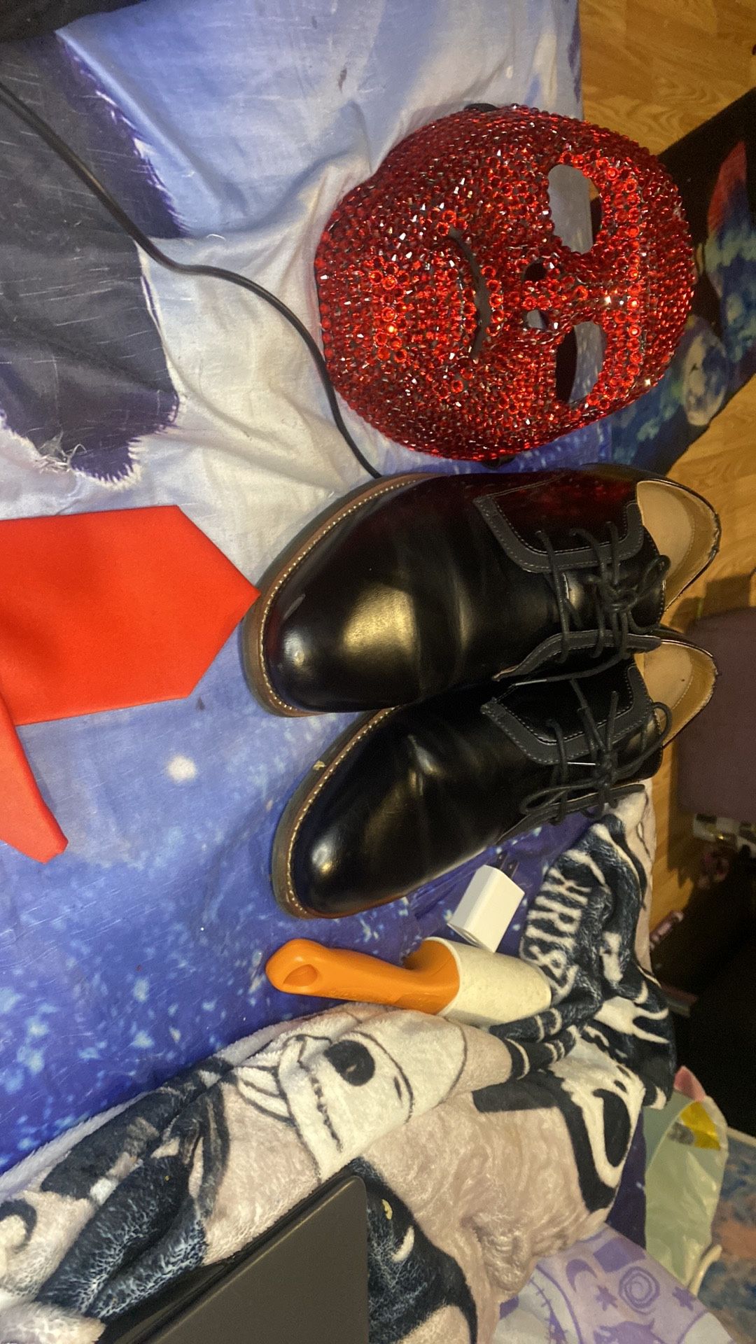 Custom Black Sleek No Sleeve Suit With Added Accessories For A Masquerade 