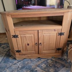 Corner entertainment center solid wood