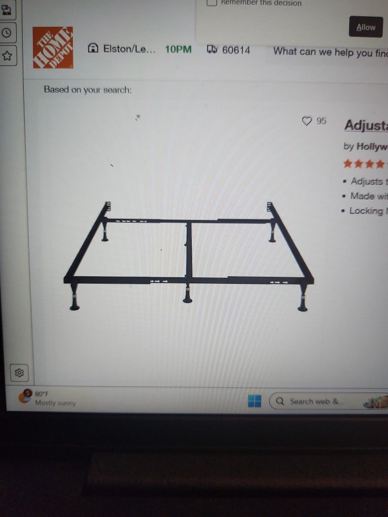 Metal Bed Frame Queen Size FREE
