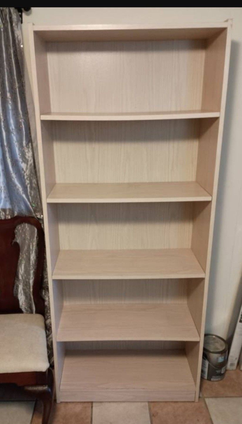 Tall 5 Shelf Bookcase in Natural Elm