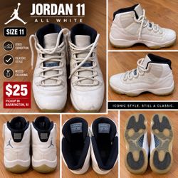 Jordan 11 All White – Men’s Size 11