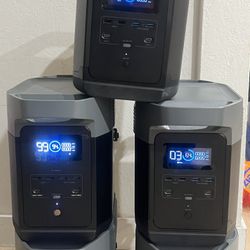 Battery Generator DELTA 2 Solar Generator, 1800W Output, 1024Wh LFP Power Station, Home Backup,Camping,Push-Button Start 1800w. 