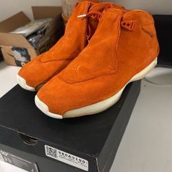 Nike Air Jordan 18 XVIII size 10.5. Campfire Orange Suede