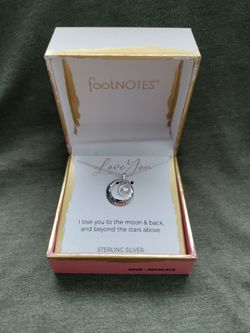 Sterling Silver, Love pendant & necklace