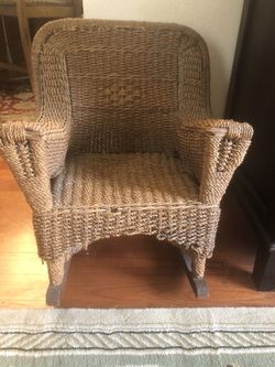 Early 1900s Wicker Children’s Rocking Chair
