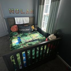 Convertible Bed/crib With Matching Dresser