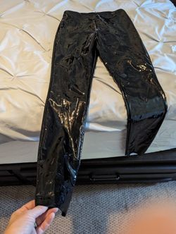 Good American Black  Pleather Leggings 
