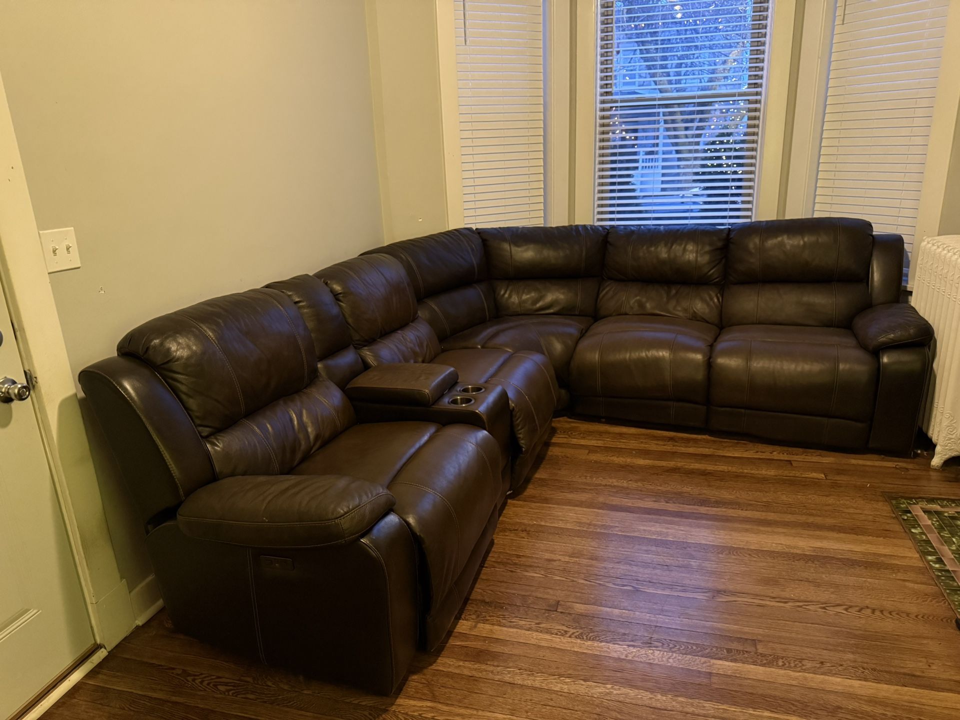 Brown Leather Sofa