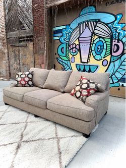 Tan Sofa (Delivery Available)