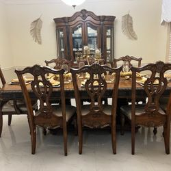 China Cabinet And Dining Table