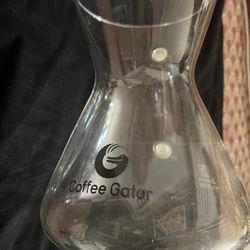 Coffee Gator Glass Carafe approx H6”W5”