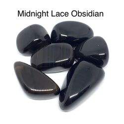 Midnight Lace Obsidian Tumbled Stones from Russia 6pcs 37.6g Total RARE