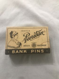 Vintage Advertising Old Box Of Pins