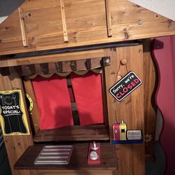 Wooden Activity Playhouse Kidkraft Like New