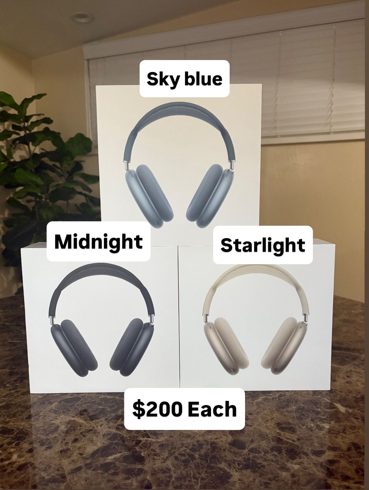 AirPods Max USBC Blue,Midnight,Starlight
