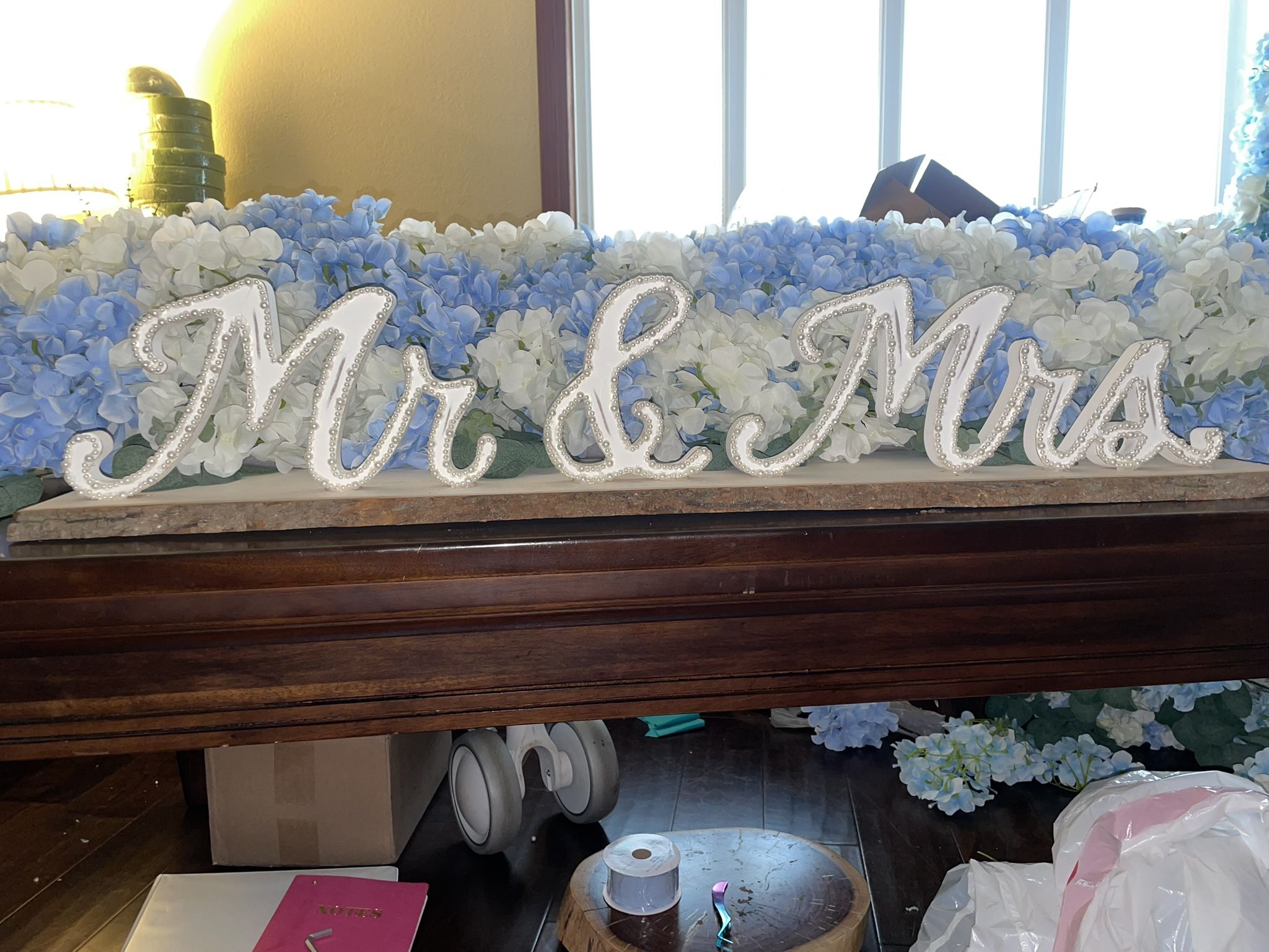 Mr And Mrs Sign/ Wedding Decor