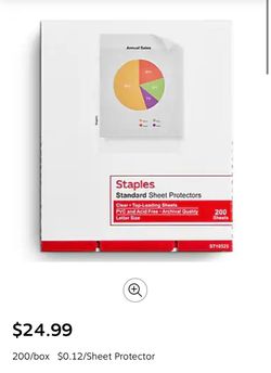 Staples Standard Sheet Protectors. 200-Pack x 2