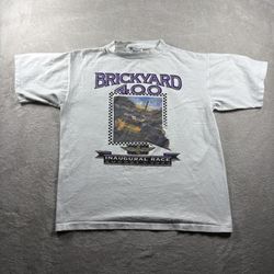 Vintage 1994 Brickyard 400 T-Shirt Men’s Xl White Racing USA Single Stitch #714