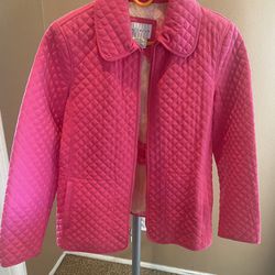 Women’s Pink Quilted Raincoat