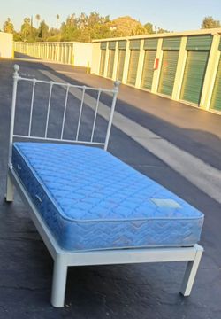 TWIN BED FRAME WITH MATTRESS