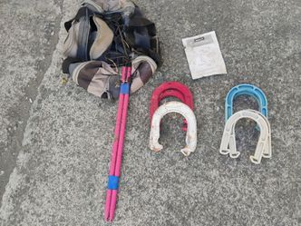 Two sets of horse shoes