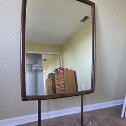 Mirror Only. Has Steel Brackets On  Back To Attach To Dresser
