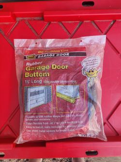 Rubber Garage Door Bottom 16' Long. Fits Double Garage Door