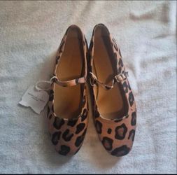 American Eagle Leopard Print Mary Jane Flats