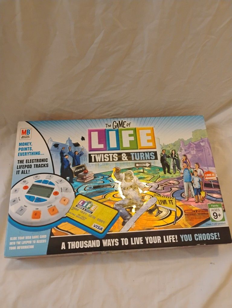 The Game of Life Twists & Turns COMPLETE Milton Bradley 2007 Kids Family WORKS
