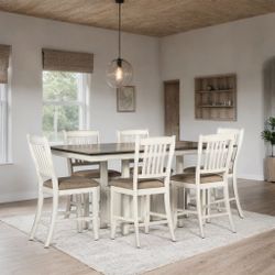 D800- Antique White Counter Height Table Set
