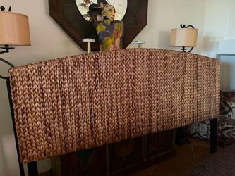 King Bed Rattan Headboard & Frame. Like new condition. Make an offer.