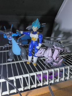 Dbz pokemon and  vintage zoids action figures
