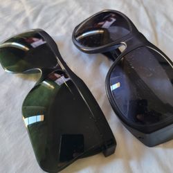 Rare Vintage Oversized w/ Side Shields And Solar Shield Sunglasses  - Bad Lenses