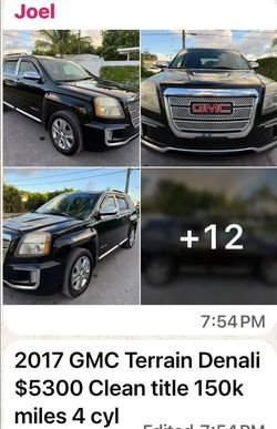 2017 GMC terrain DENALLI 4 cilinders