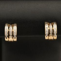 10k 0.25 Ctw Diamond J Hoops