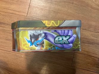 Pokémon cards metal container