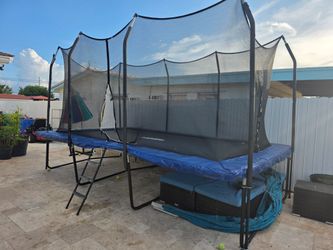 Zupapa 1800LBS Weight Capacity Rectangle Trampoline 9X15FT Outdoor Square Gymnastics Trampoline