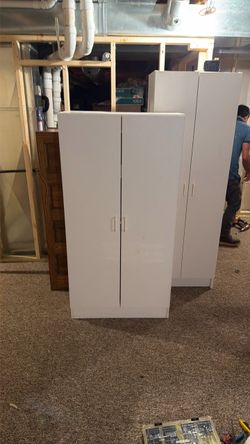White Two-Door Storage Cabinet