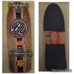 Vintage Black Label John Lucero Racing Stripe skateboard deck, featuring a iconic 1989 graphic design by John Lucero