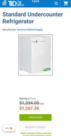 The Standard Undercounter Refrigerator from ABS is a 5 cu ft., freestanding unit with three
