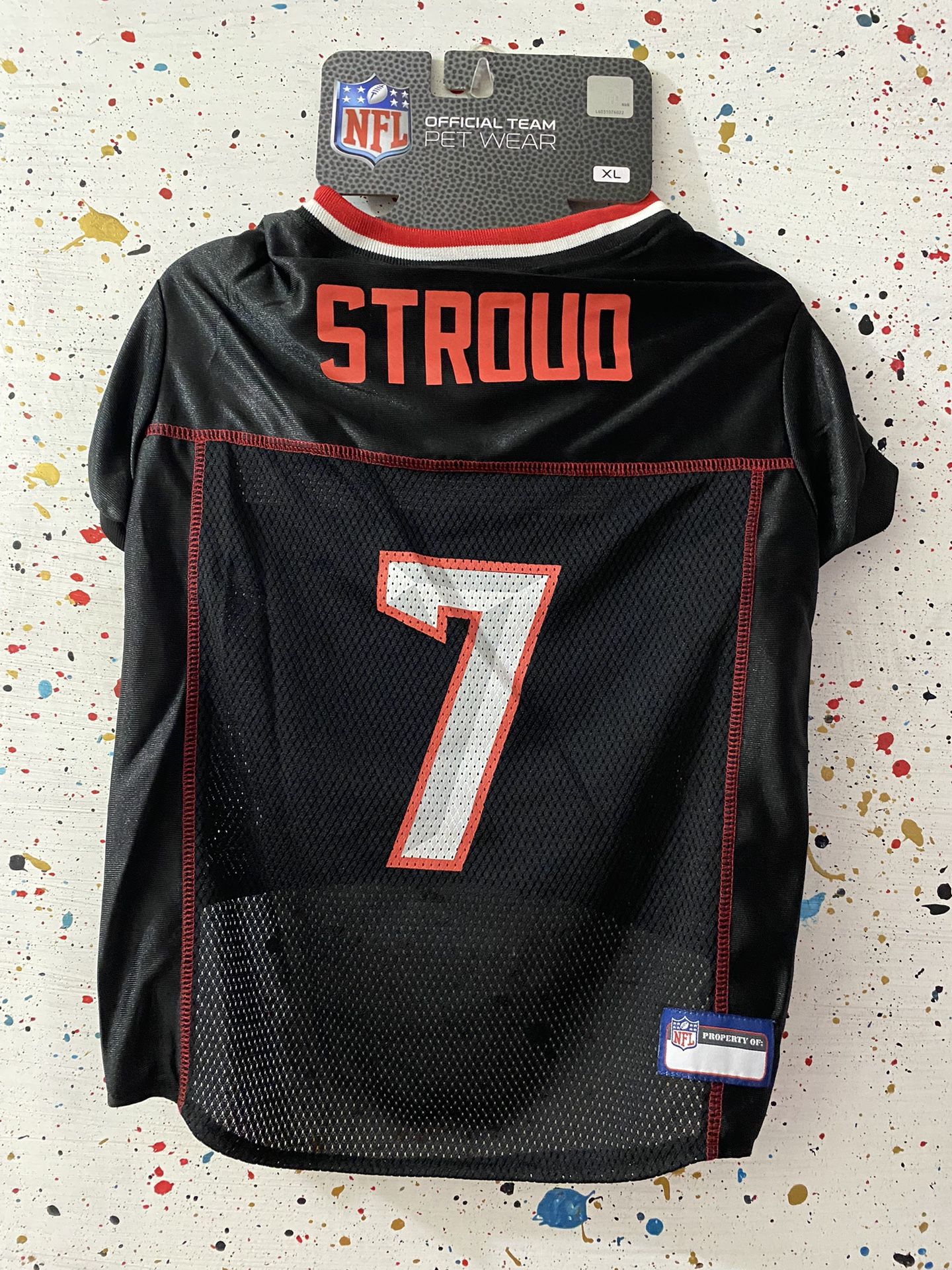 NFL Official Team Houston Texans 07 CJ Stroud Pet Shirt Dog Jersey SIZE XL