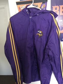 Windbreaker rain coat Minnesota Vikings jacket size M