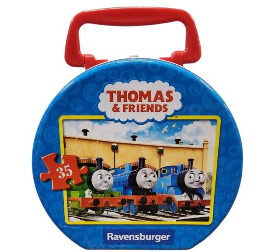 2012 Ravensburger Thomas & Friends Snowy Day Puzzle With Tin 35pcs