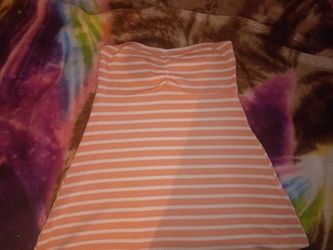 Brand New Orange Striped Tube Top