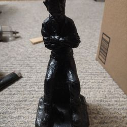 Rare Vintage Statue Of Sitting Coal Miner