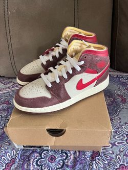HF3196-100 SIZE 4Y Nike Air Jordan 1 Mid SE AJ1 Bread Butter and Sole GS